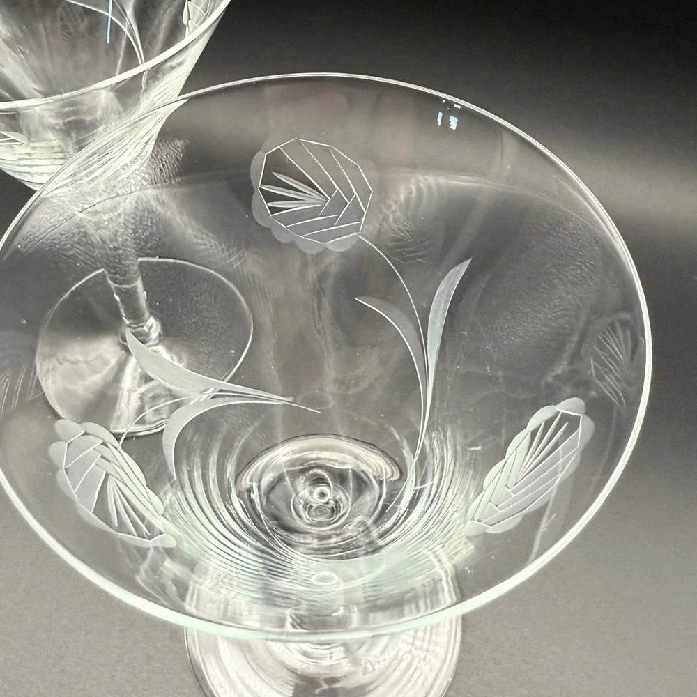 N/A etched floral